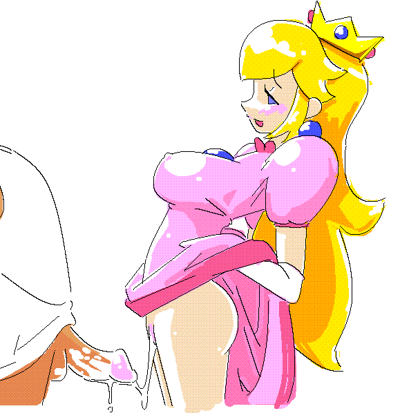 The Blonde Stallion: Mario’s Self-Insert, Cumming Hard on Princess Peach’s Nipples.