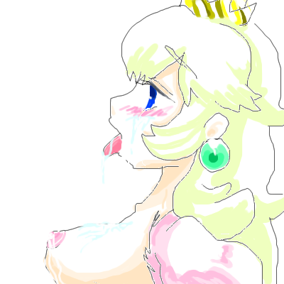 Blush and Blue Eyes: Princess Peach’s Cum Drip Dress