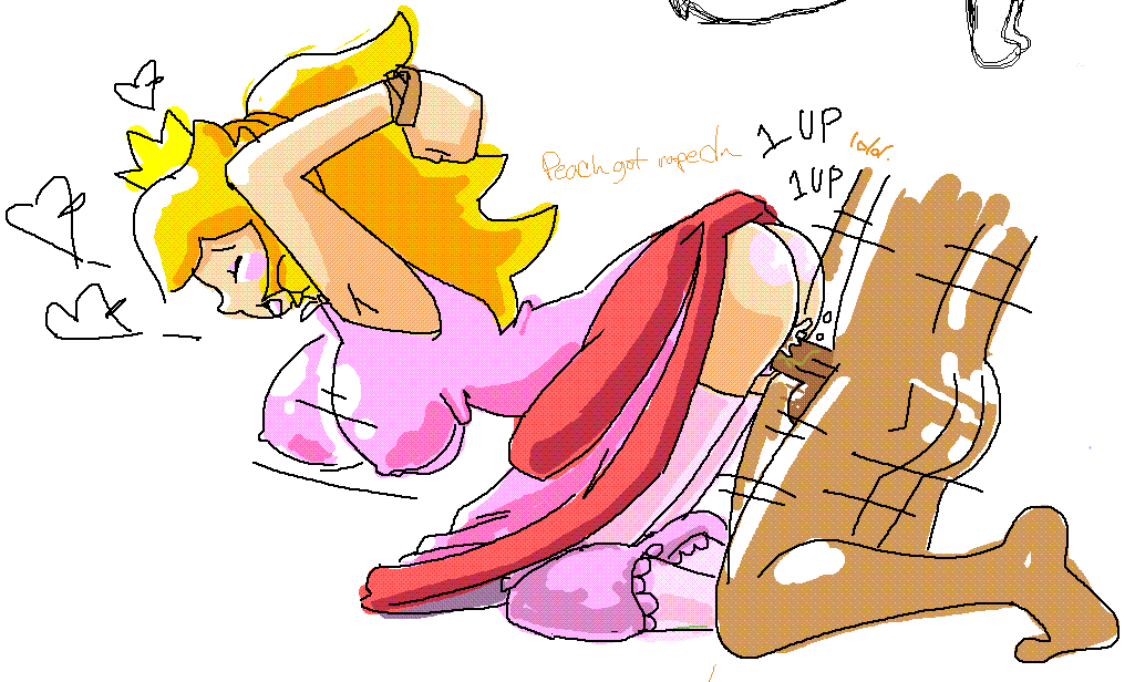 Blonde Princess Peach: Bondage Breasts, Ass Up!