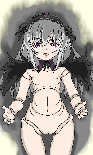 Silver-Haired Succubus: Suigintou’s Purple Eyes and Jointed Doll Wings