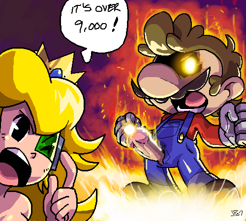 Aura of Fury: The Glowing Princess Peach and the Super Mario Meme Porn