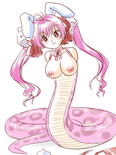 Di Gi Charat: Lamia’s Naga Scale-less Solo With Rabi En and Hikaru Rose