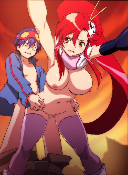 Boy on Boy, Girl on Girl Action with Yoko Littner from Tengen Toppa Gurren Lagann!