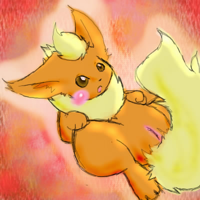 Brown Eyed Furry Feral Flareon’s Naughty Pussy