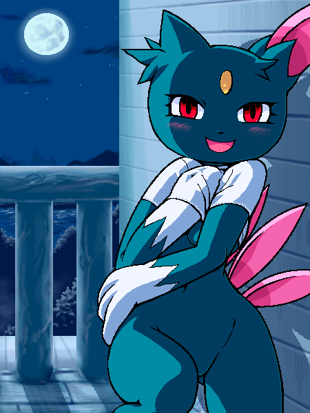 Pokemon Purrfection: Sneasel’s Red-Eyed Smile