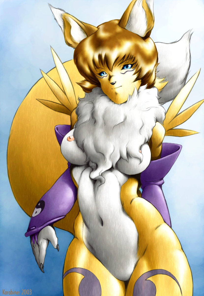 Furry Feline Fury – Renamon’s Solo Pounce