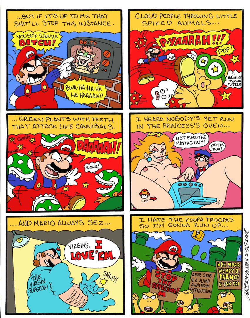 Super Mario Breasts – Princess Peach’s Nipple Slip!