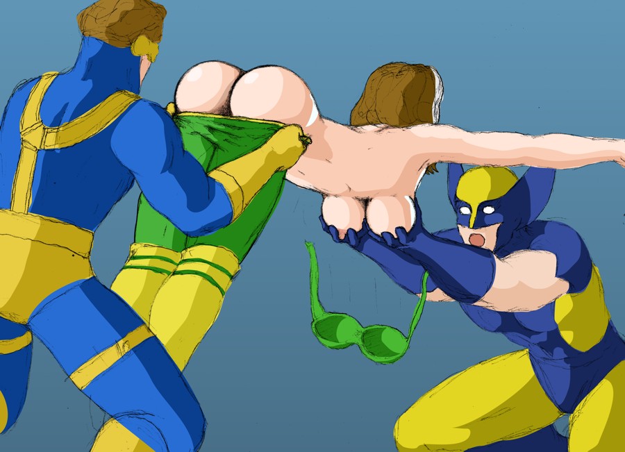 Cyclops and Wolverine’s Threesome with Rogue: Anna Marie’s Artistic Request