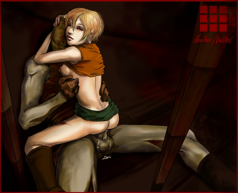 Green-Skirted Beauty Gets Cummed by Valtiel’s Monstrous Member in Silent Hill Nightmare.