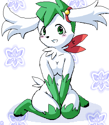 Green Fur’s Anthro Seduction – Shaymin’s Sky Form Nude Solo