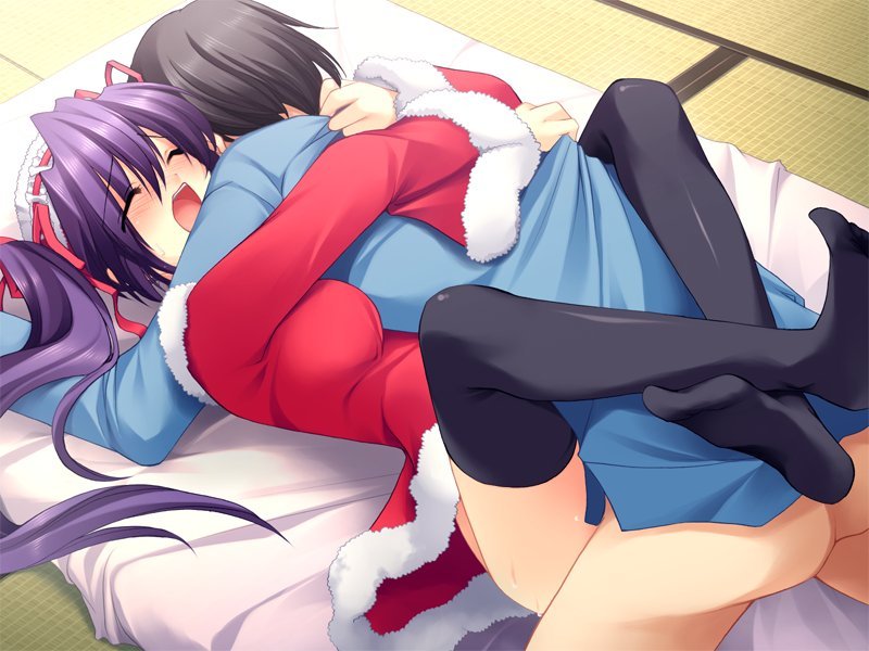 Tied Twin Tails Redemption – Christmas Night with Long Hair Blushes