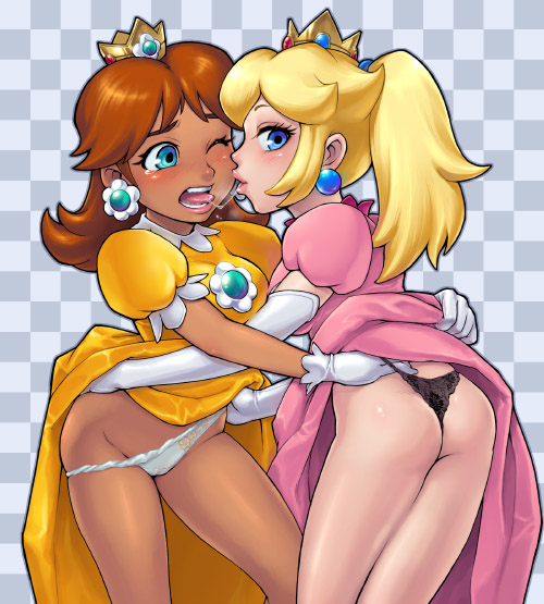 Twin Blondes’ Ass-Grabbing Escapade in Nintendo Hentai.