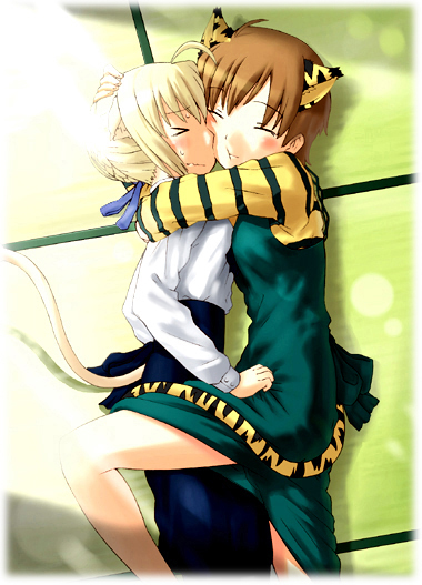 Catgirl’s Hug – Taiga Fujimura and Artoria Pendragon in ‘Fate’ Series