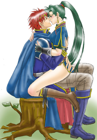 Elizabeth and Lyndis: Aozora Kyuuji Blush Boots Couple Upright Straddle in Green Fire Emblem Gloves