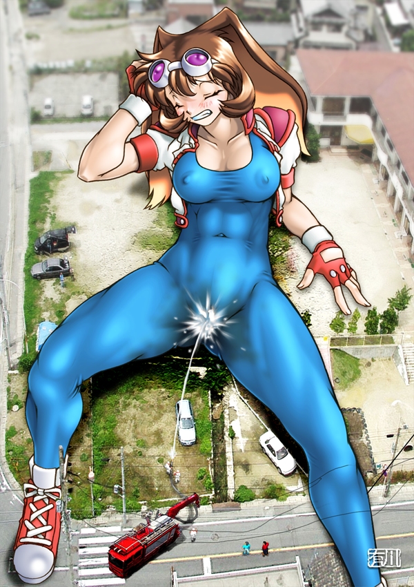 Breast-Decking Giantess: Arikawa Aina’s Knockout Fingerless Glove Sneaker Sunsoft Tagme!