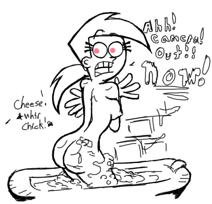 Bathing Vicky in the ’00s: A Fairly Odd Parents Hentai Porn Image