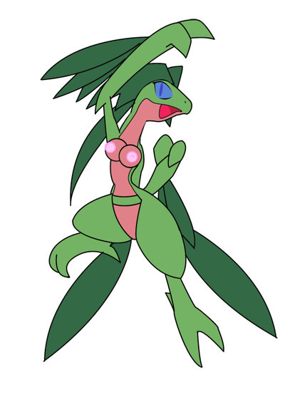 Pokemon Nipple Play with TagMe Grovyle’s Luscious Breasts