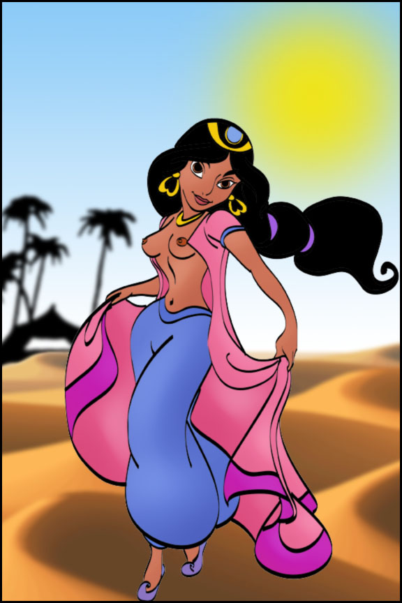 Aladdin’s Harem of Princess Jasmine – A Dark-Skinned Arabian Delight