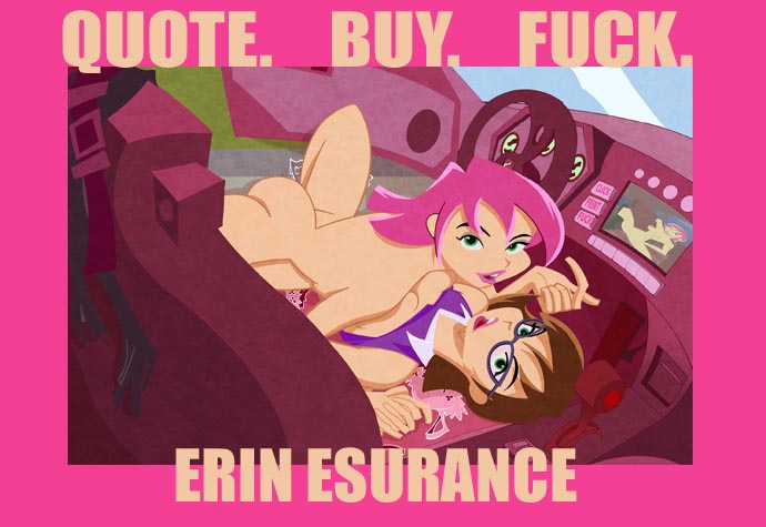 Esurance’s Double Trouble: The Mascot’s Lesbian Adventure with Two Girls