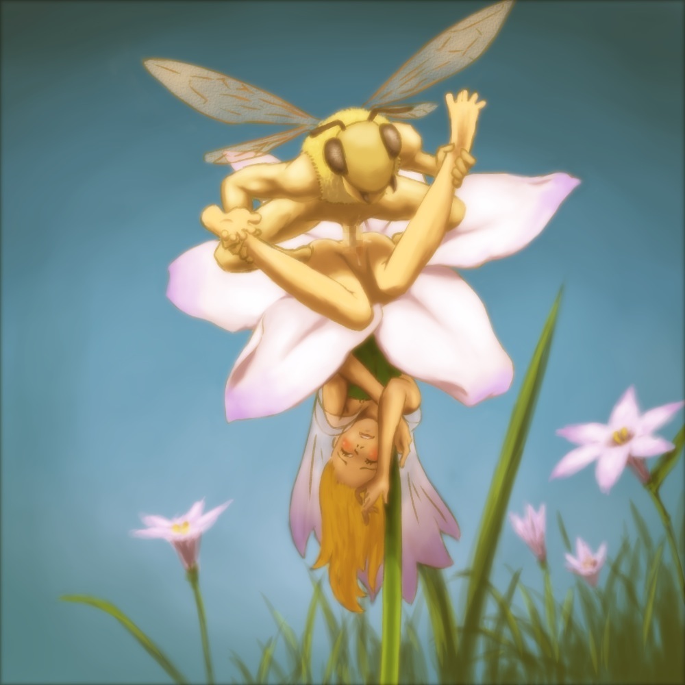 Sweet Barefoot Bumblebee – A Pollenating Romance in the Grasslands!