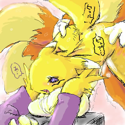 Furry Fox Breastplay with Renamon – Sonic the Hedgehog Crossover