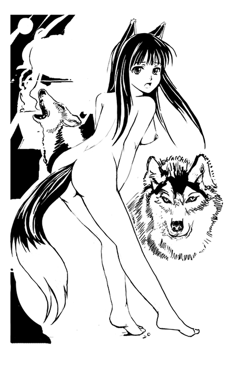 Spice and Wolf’s Naughty Christmas with Kouhei – Monochrome Nude Small Breasts