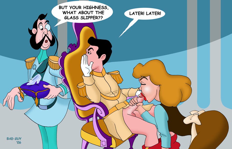 Cinderella’s Bad Boy Bent Over Chair Oral Pleasure