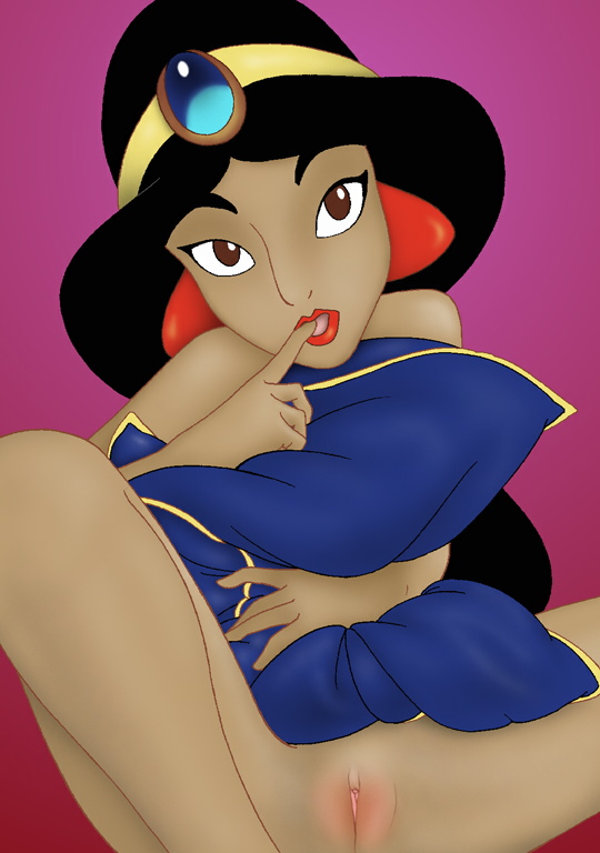 Disney Princess Shyness – Jasmine’s Innocent Pillow Hug