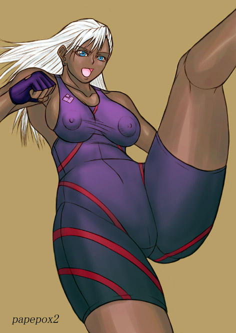 Vanessa’s Dark Skin Dominates the Puffy Nipples in Virtua Fighter Hentai.