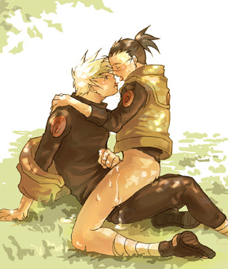 Boy-on-Boy Action: Kakashi and Umino Go Bottomless for Hot Hand Job!