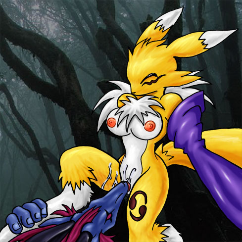 Furry Cunnilingus with Renamon’s Anthro Breasts