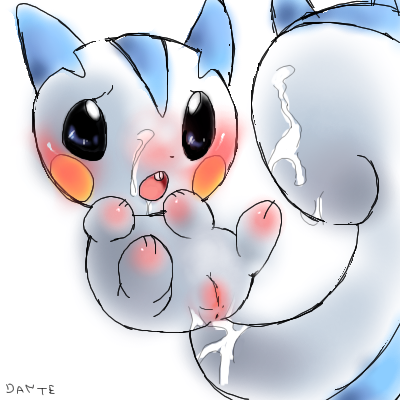 Pokemon Porn: Feral Pachirisu’s Blushing Cum Shot