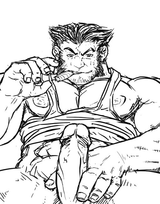 Blazing Cigars with Logan: An X-Men Yaoi Adventure