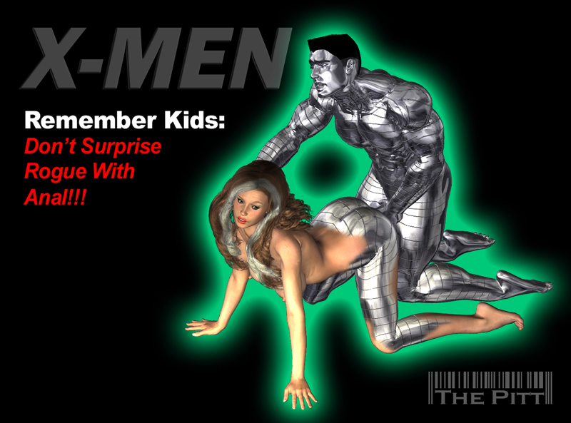 The Uncensored 3D Metal Skin Colossus & Anna Marie Anal Sex Porn Image – Rogue X-Men.