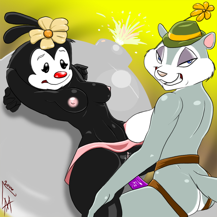 Double the Pleasure, Double the Fun: 2 Animaniac Bunnies Get Freaky with a Squirrely Strap-On