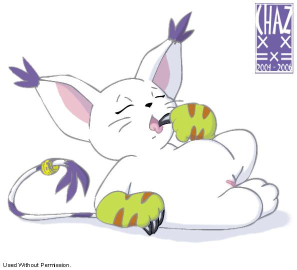 Furry Fury: Gatomon’s Purple Pussy Pleasure