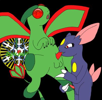 Flygon Fury: Multiple Males Orally Pleasure Sneasel in Yaoi Porn