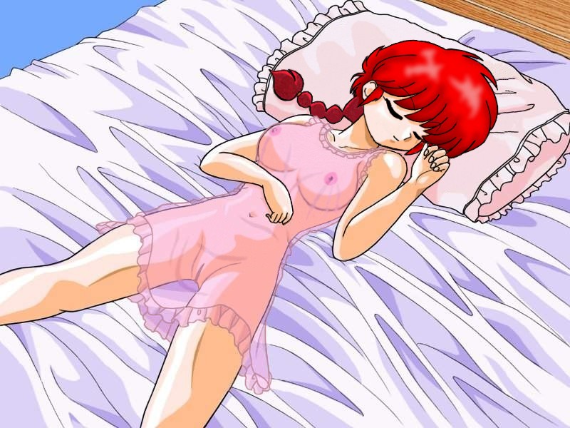 Breastful Bedmate: Red-Haired Ranma’s Nipple Exposure