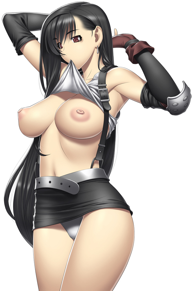 Unveiling Tifa’s Perky Breasts in Suspenders and Pantyshot