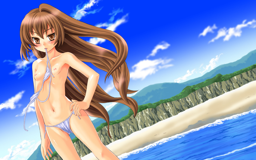 Toradora! Taiga’s Secret: Nipple Play with Long Hair