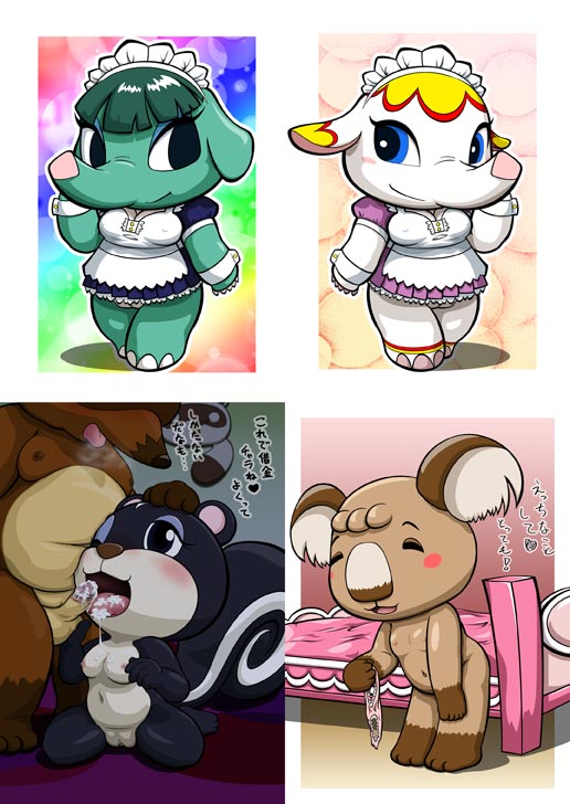 Animal Crossing Anthro Blaire Furs with Melba and Nintendo Ten Nekosupi Tom Nook