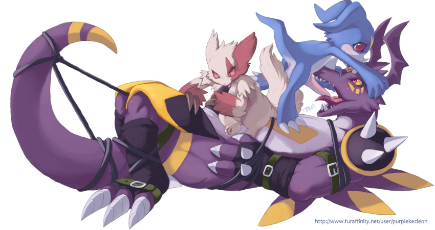 Sexual Heat Rises as Dragons Collide!Zangoose’s Purple Passion with Veemon and Digimon!