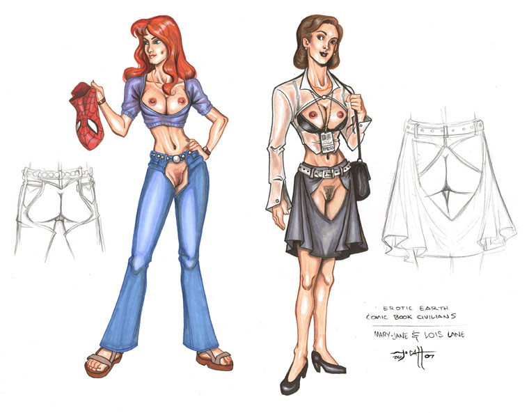 2007 Costume Confusion – Lois Lane and Mary Jane’s Nude Office Adventure!