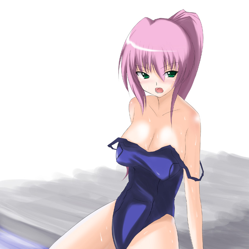 Nanoha’s Lyrical Swim – Signum’s Solo Seduction!