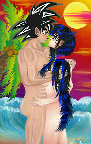 Sunny Shores: A Romantic Hentai Adventure Between Son Goku and His Wife, Chi-Chi