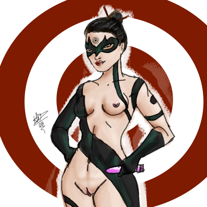 Breast Bullseye – The Daredevil’s Straight-Haired Lady Target