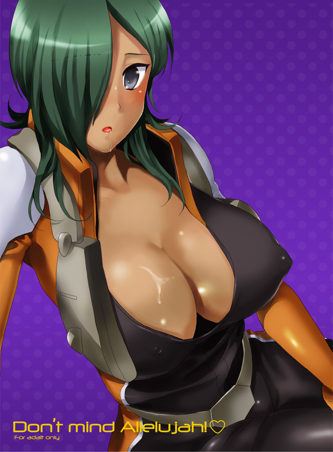 Green-Eyed Belle in Gundam Suit: Konnyaku’s Hairy Huge Breasts and Saliva Showcase