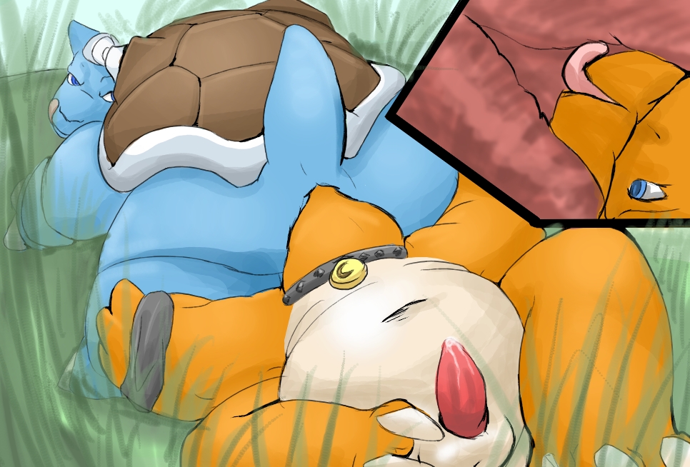 Blastoise’s Blue Eyes Charmander’s Colorful Facesitting: Inter-Species Male Multiple Males Only Pokémon Yaoi.