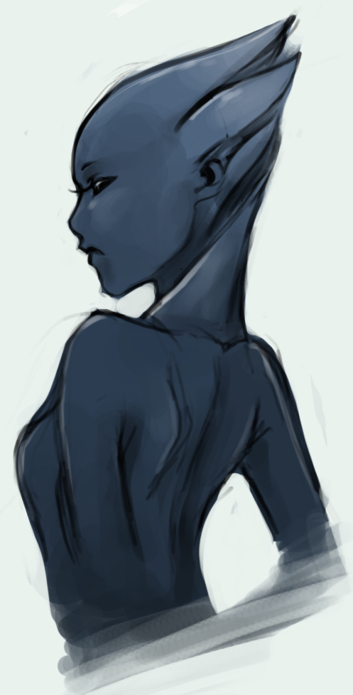 Asari Liara T’Soni – Mass Effect White Background