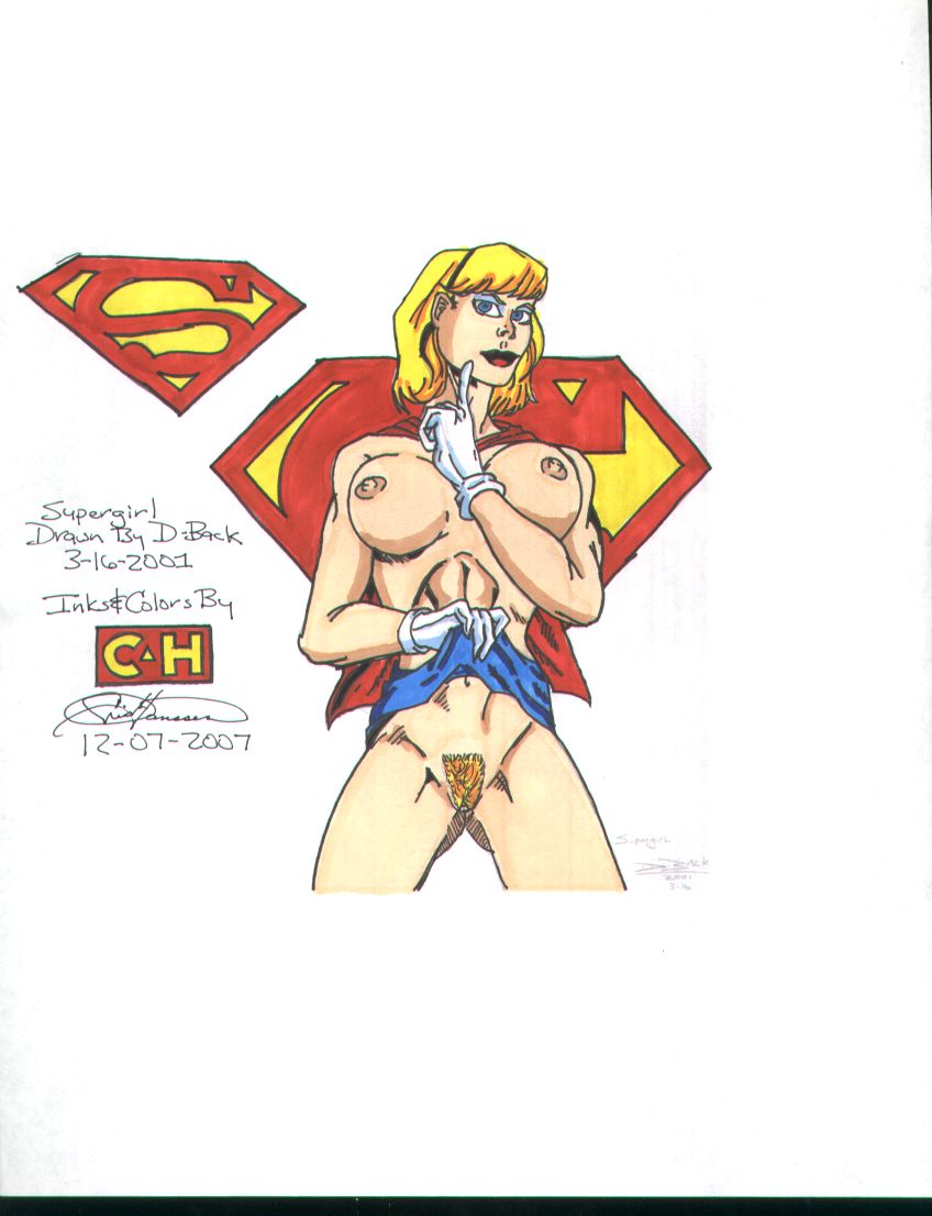 Coloured D-Back: Justice League with Linda Danvers and Superman